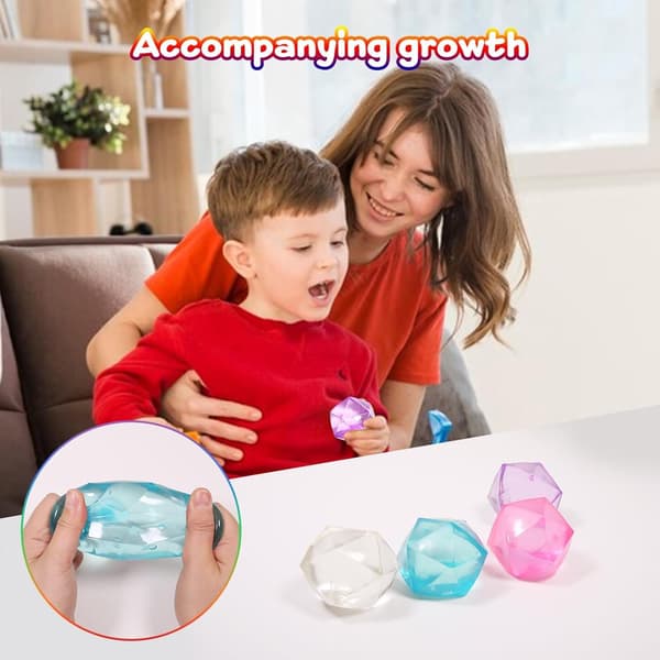 Stykker Anti-Stress Bolde, Squishy Klembare Stressbolde, Farverige Diamant Sensoriske Bolde til Håndtering af Angst