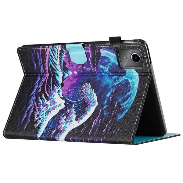 Fodral för Lenovo Tab M11/Xiaoxin Pad 11 2024 Mönstertryck PU Läder Ställ Tablet Skydd