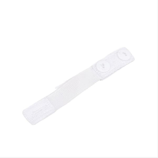Mamma Bukse Midje Forlenger (2x15cm) - Justerbar Elastisk Knapp for Komfort Hvit