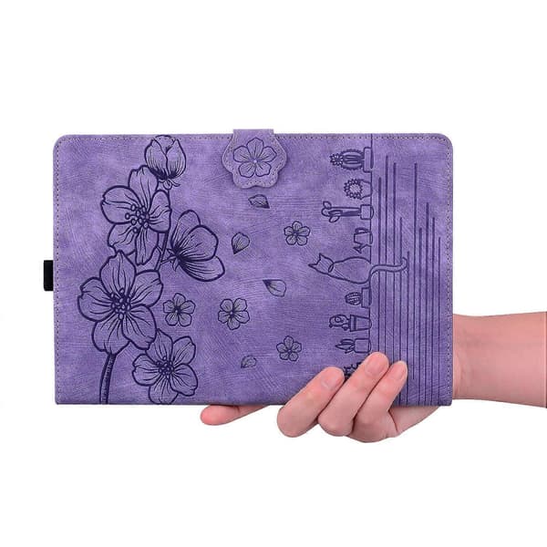 For Honor Pad X9a/Pad X9 Pro Etui Kortpladser Læder Tablet Stand Folio Cover Blomst Kat