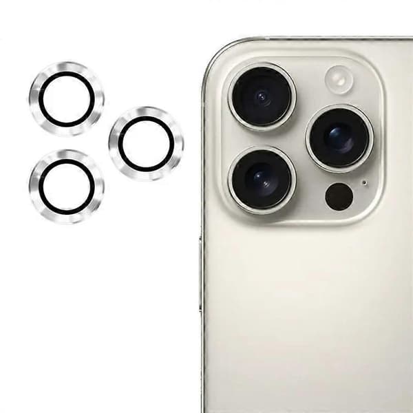 Kamerlinsskydd i metall med CD-textur och härdat glas för iPhone 14 Pro/iPhone 14 Pro Max