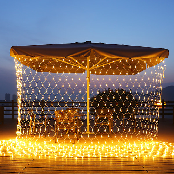 Säkra Spänningsnät Julstjärnor Vattentäta Utomhus Inomhus 320LEDs 3M*2M (10ft*6.6ft) Flera Färger, 8 Lägen