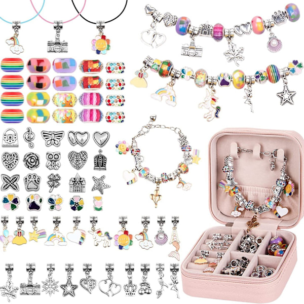 DIY Armbandssatser - Gör Dina Egen Armband, Kreativ Smyckes Armband Set Presentask Blå