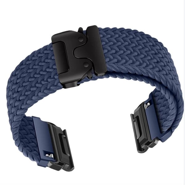 Elastisk vævet nylonrem kompatibel med Garmin Fenix 8/7X Pro/955/965 Quick Release magnetisk spænde blå 26 mm blå 26 mm Blue