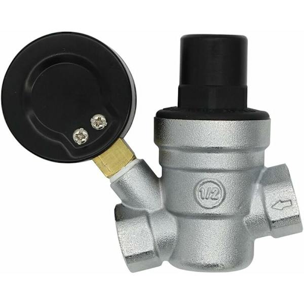 DN15 vandtryksreducerende vandtryksregulator med trykmåler 1/2 tomme (DN15)