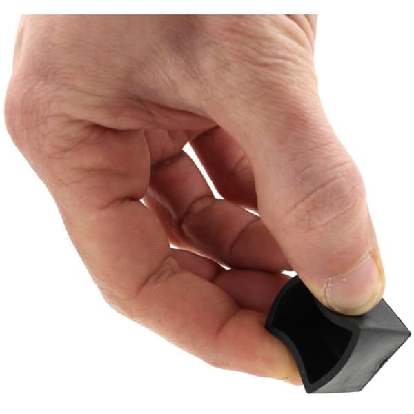 4 stk. firkantede gummitupper for stoler, bord, møbelben (40 mm svart)