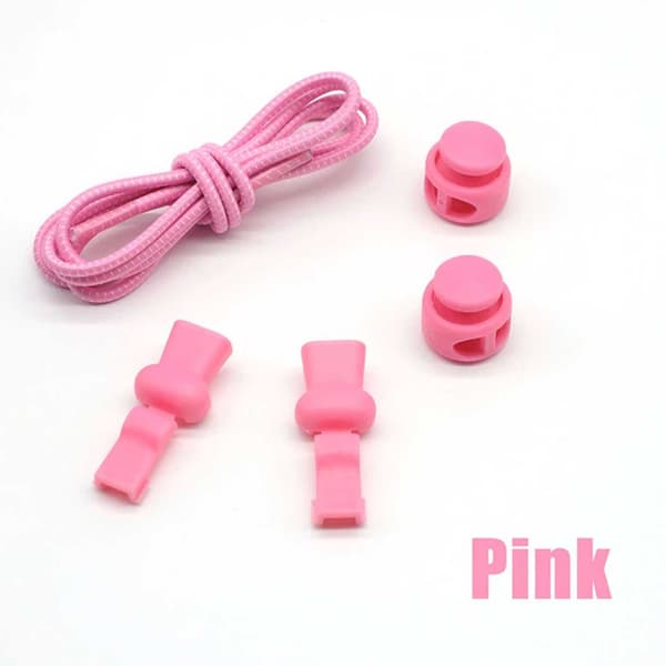 Elastiske snørebånd (inkl. snøretræk) - Snørebånd uden bindebånd - Pink pink pink