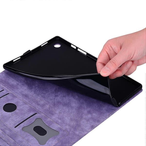 For Honor Pad X9a/Pad X9 Pro Etui Kortpladser Læder Tablet Stand Folio Cover Blomst Kat