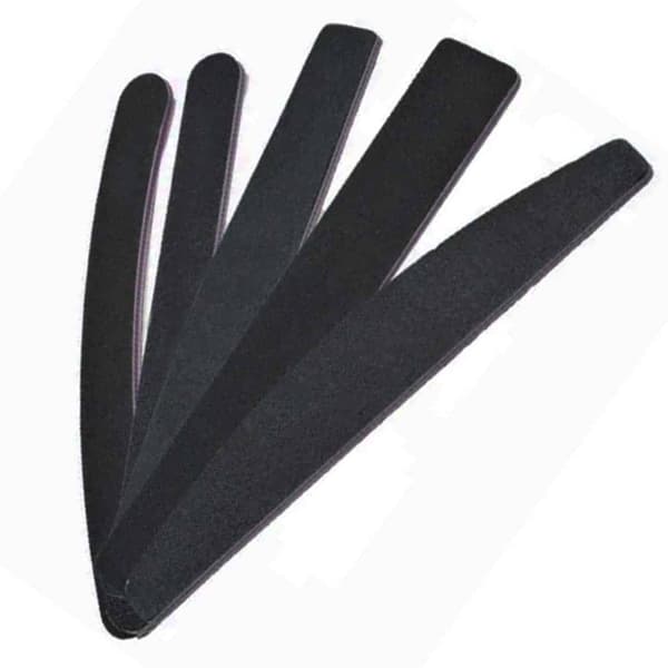 Dobbeltsidede neglefile 5-pak - 100/180 neglefil sort sort black