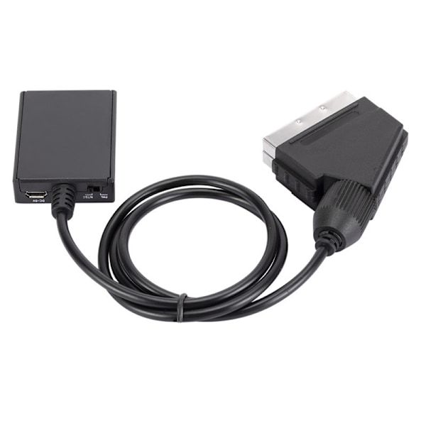 Videoadapter Plug Play Hög Klarhet Plast 1080p Stabil Prestanda Scart Till HDMI-kompatibel Digital Omvandlare För Smarta Enheter