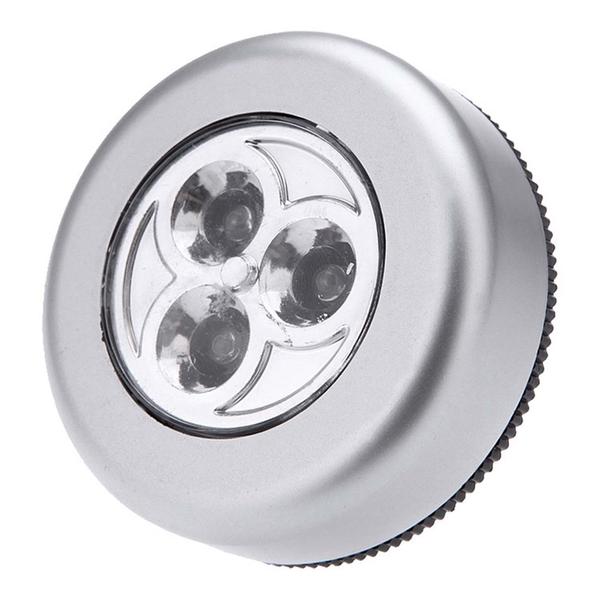 Trådløs selvklebende LED-lampe med berøringsfunksjon sølv silver