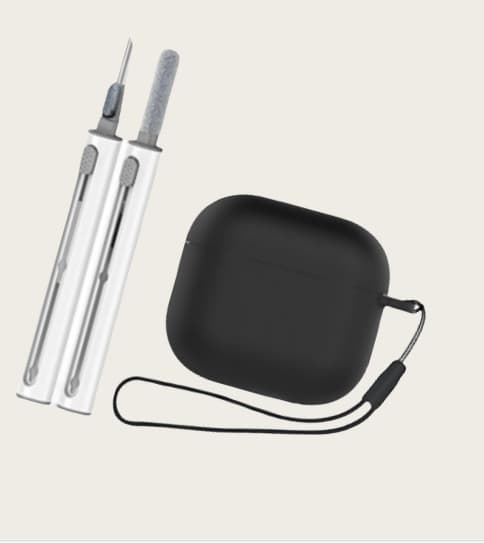 Silikonbeskyttelsesdeksel til Apple AirPods 4 Svart Black