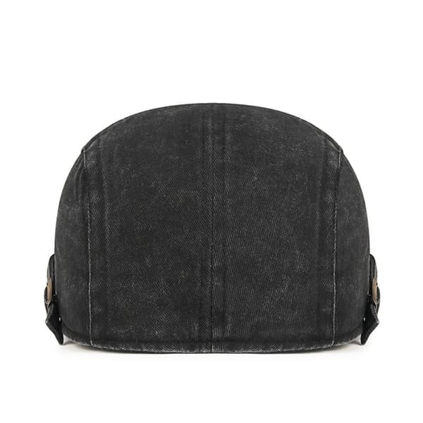 Vintage vasket caps Svart Black