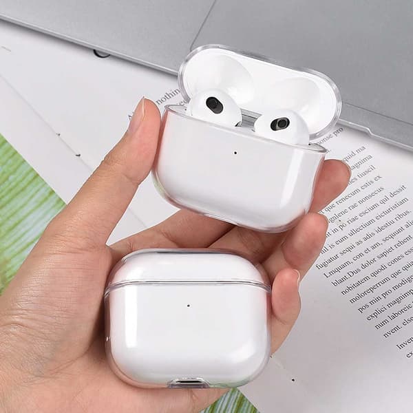 Läpinäkyvä AirPods 3 -kotelo iskunkestävä suojakotelo transparent