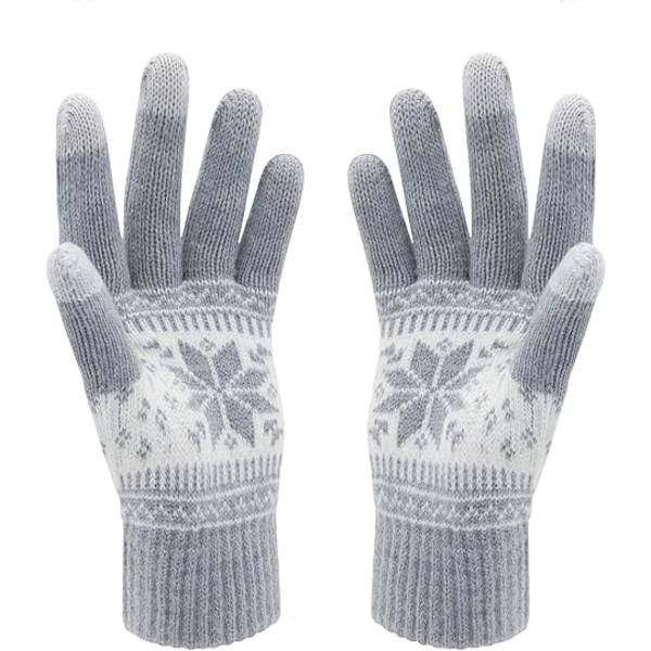Vinter Touch Screen Handsker Sneblomst Print Holder Varm til Kvinder