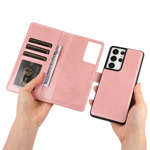 Samsung Galaxy S25 Ultra Magnet Plånboksfodral 2-i-1 Svart