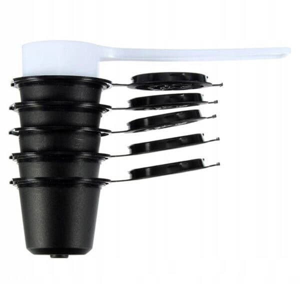 Genanvendelige kaffekapsler Nespresso, 5-pak sort black