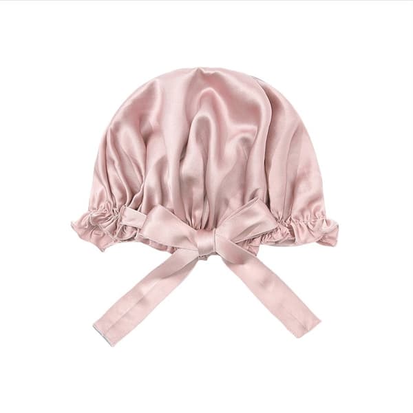 19 Momme Silkehætte - Justerbart remdesign for optimal komfort og beskyttelse af dit hår under søvn Pink Pink