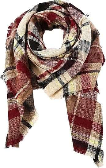 Dame Efterår Vinter Tørklæde Plaid Kvaster Bløde Varme Tæppe Tørklæder Dame Sjal Wraps