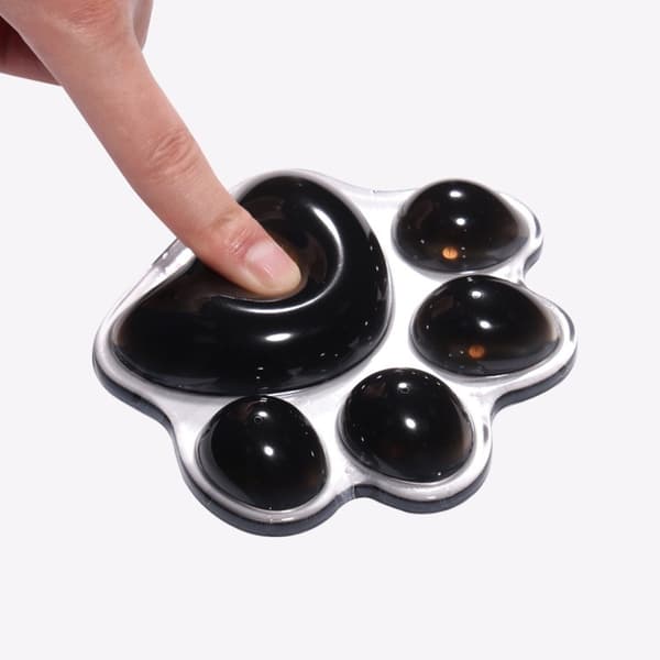 Gjennomsiktig silikonmusematte - Ergonomisk design for komfort og avlastning av håndleddet, reduserer risikoen for musearm svart Black