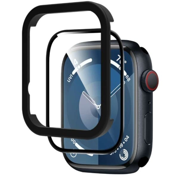 Apple Watch 45mm Full Coverage Skjermbeskytter Enkel Installasjon transparent