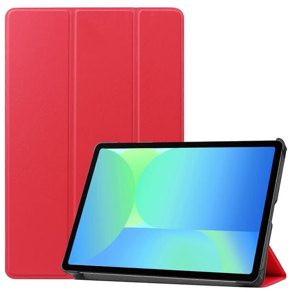 For Samsung Galaxy Tab S10 FE/S9 FE Deksel Anti-Fall Lær Stativ Tablettdeksel