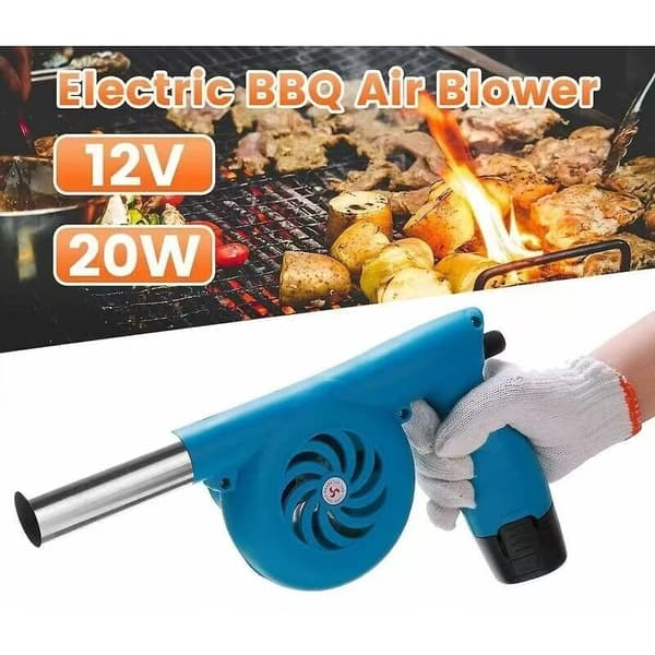 BBQ Ventilator, Bærbar Elektrisk Madlavningsventilator til BBQ, Udendørs Picnic, Camping - Genopladelig
