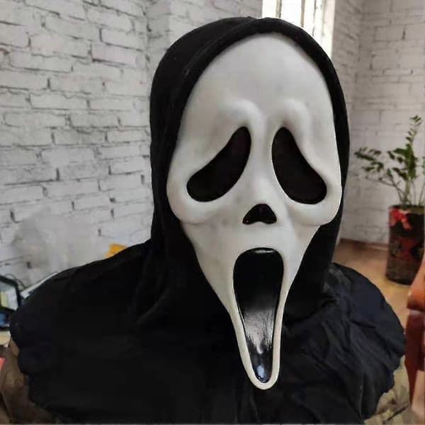 Screamer Maske Halloween Kostyme Tilbehør Horror Cosplay