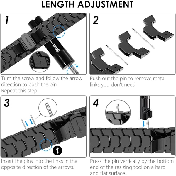 49mm 45mm 44mm 42mm Kompatibel med Apple Watch Armband, Herr Rostfritt Stål Armband Metall Ersättningsband, Svart 42mm 44mm 45mm 49mm