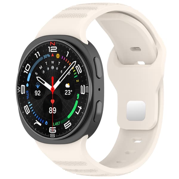 Stilig silikonrem til Galaxy Watch8 & Watch Ultra2 Beige Beige