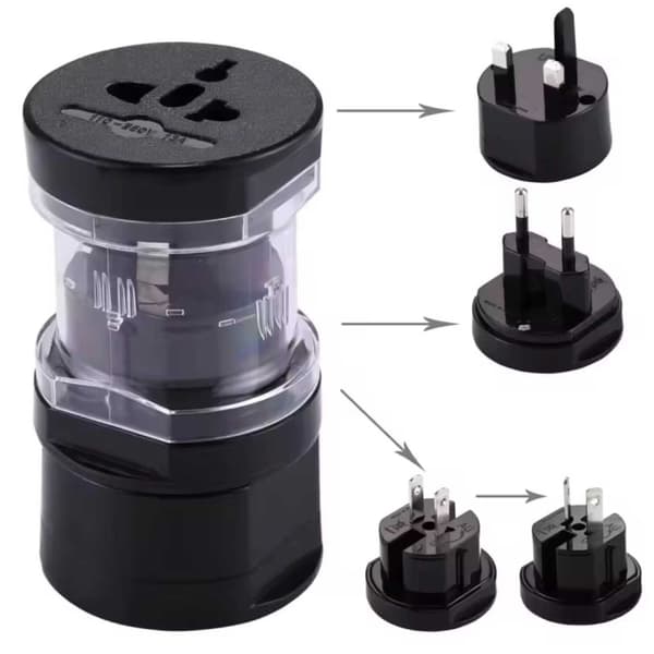 Universal reseadapter för alla länder Svart svart black
