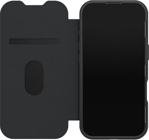 Otterbox React Series Folio MagSafe Cover til iPhone 17, Stødabsorberende Anti-Drop Cover med Kortlomme, Militærtestet Transparent/Sort iPhone 17