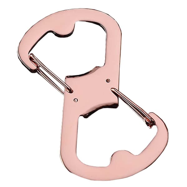 Nyckelring Karbinhake Karbinhake med Flasköppnare Roséguld silver