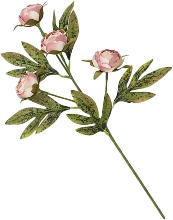 1 stk. 43 cm kunstig efterårs-pæonstilk i rosa til boligindretning PINK 43CM