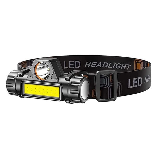 LED-otsalamppu vedenpitävä 800lm COB XOG USB musta black