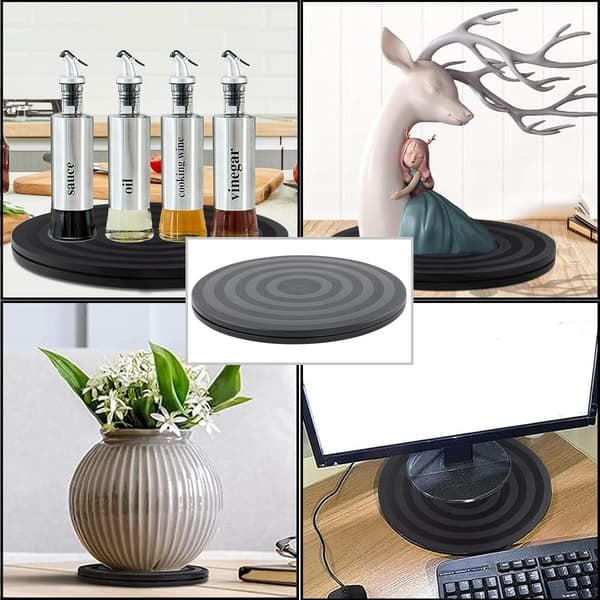 20 cm Universal Roterande Platt, Solid 360° Roterande Krukväxtplatta för Högtalare Bärbara Datorer Skärmar (20 cm)