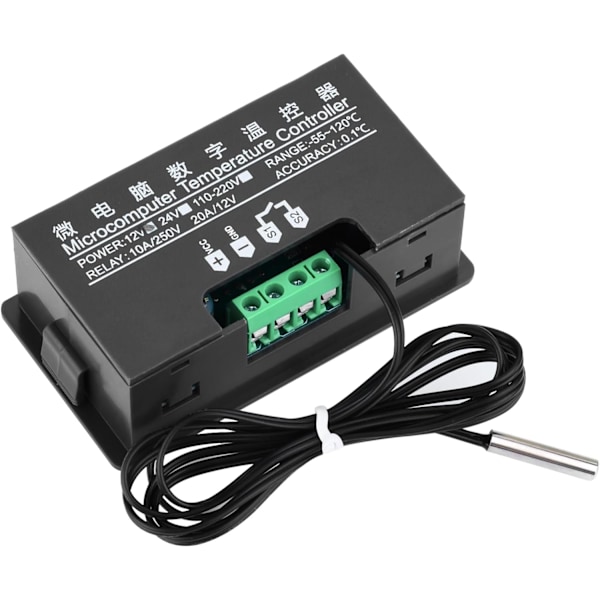 20A 12V Digital Termostat Digital Temperaturregulator Styrenhet Uppvärmning Kyla Kontroll Termometer Instrument