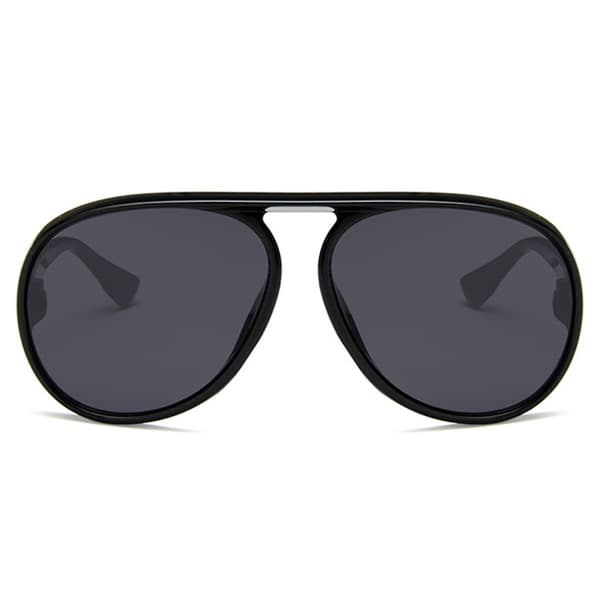 Svarte Aviator Pilot Solbriller Mørke Linser Svart black