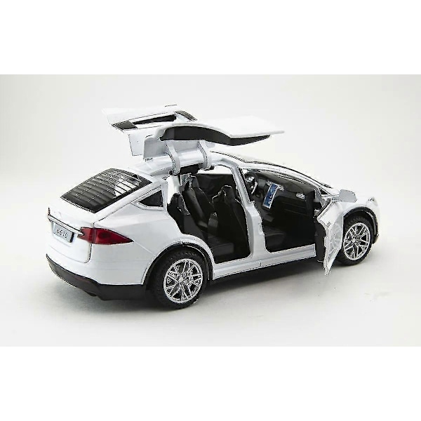 2024, Bilmodel Tesla Model X SUV Legering Simuleringslegetøj, Børnegave WG