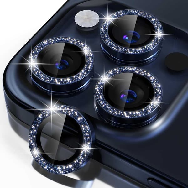 iPhone 15 Pro/Pro Max -linssinsuojus, kimalteleva, sininen blue