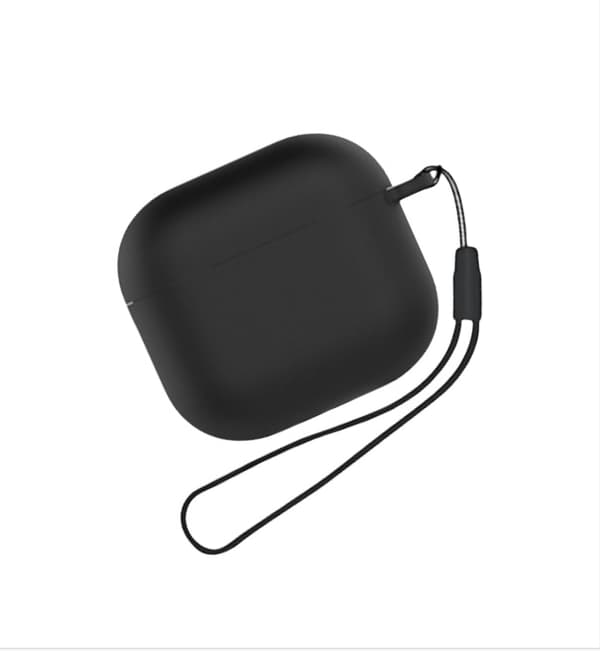 Silikonskyddsfodral för Apple AirPods 4 Svart Black
