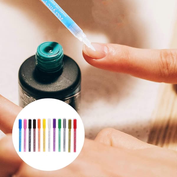 12 stk. neglekunstpenne neglemalerværktøj manicuremarkør manicurekunsttilbehør