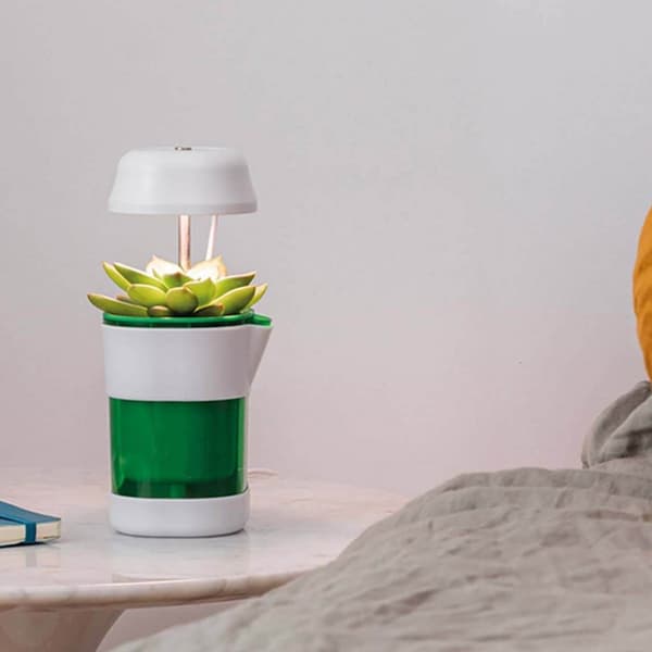 LED-groeilicht met zelfwaterende pot – Volledig spectrum plantenverlichting wit white