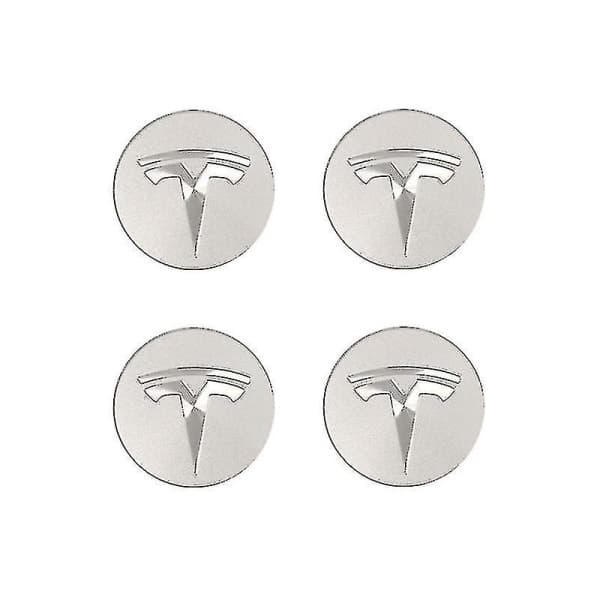 Tesla Model 3/X/S/Y Navigationshjulafdækning Modifikationstilbehør Sølv (FMY)