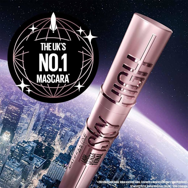 Mascara, Volymgivande & Förlängande Mascara, Tvättbar Formula som inte Smular, Berikad med Bambuextrakt & Fibrer, 7 ml, Nyans: 01