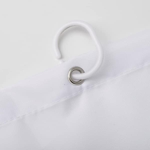 Vit & Grå Randig Duschdraperi Anti-Mögel, Mögelresistent | Storlek 28 x 18 x 5 cm | Vattenavvisande Tyg | 100% Polyester