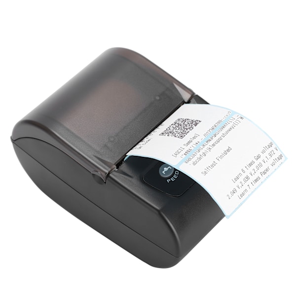 58mm Etiket Termisk Printer 203DPI Høj Opløsning Bluetooth USB Forbindelse 110‑240VUK Stik