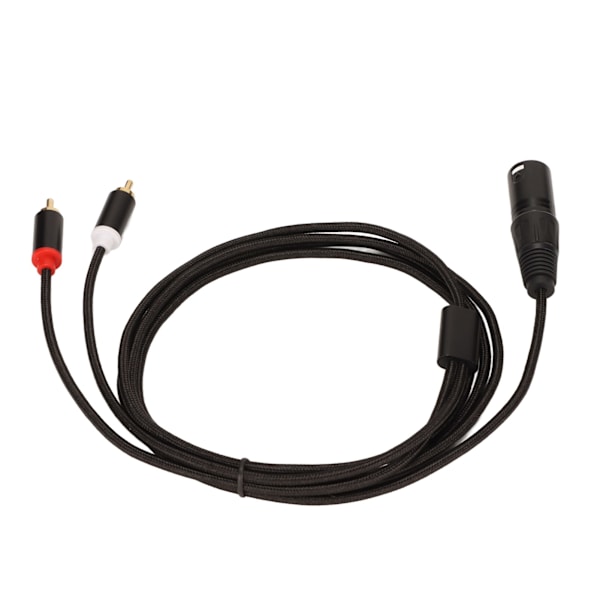 XLR han til 2 RCA-kabel HiFi klar signaltabsfrit XLR Y-splitterledning til mixer aktiv højttaler mikrofon 2m / 6,6ft