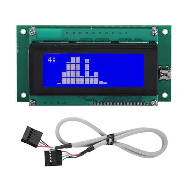 Smart LCD-modulskärmkort Blå UART-baserad USB LCD-modulskärm