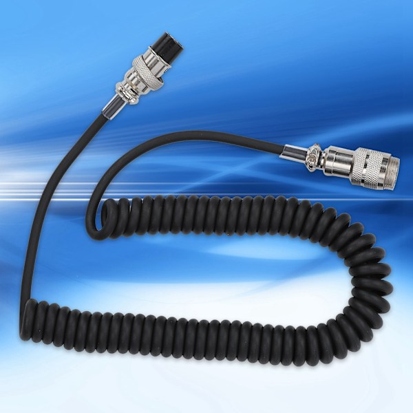 Handy 8-polet spiralforlængermikrofonledning han-hun kabel